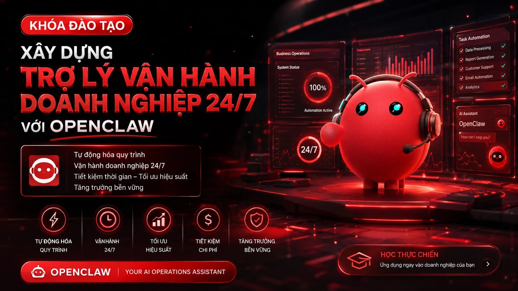 OpenClaw – Xây dựng trợ lý AI vận hành doanh nghiệp 24/7