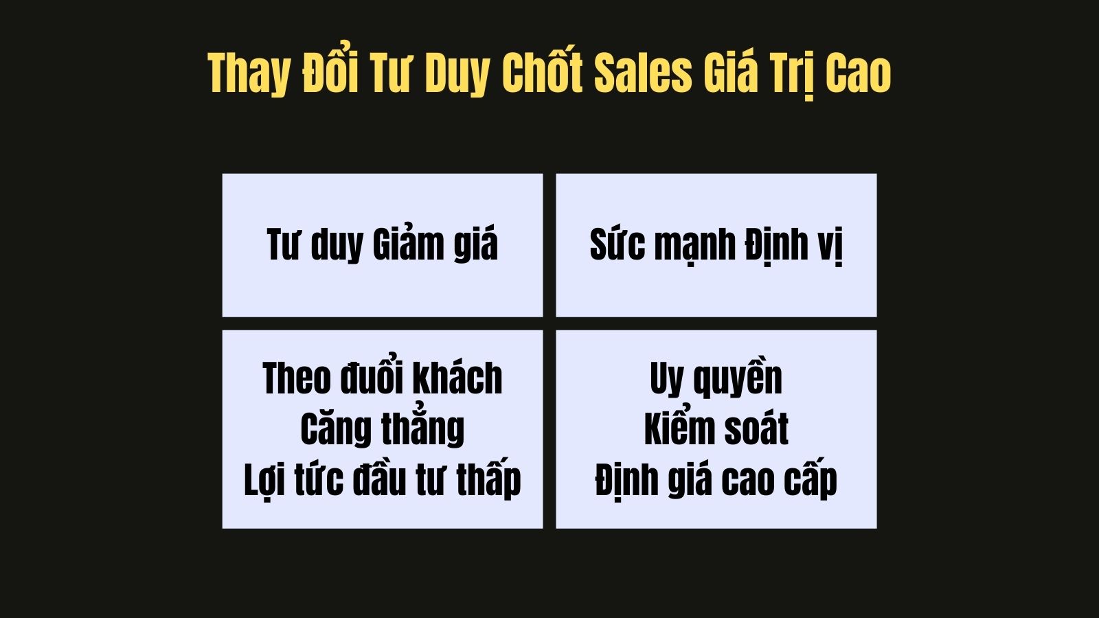 Bán Hàng Không Cần Giảm Giá